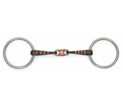 Shires Copper Lozenge Sweet Iron Snaffle With Raised Rib Bit