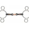 Shires Two Ring Sweet Iron Gag With Raised Ribs Bit