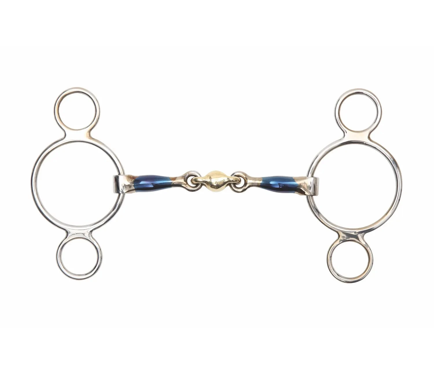 Shires Blue Sweet Iron Two Ring Gag With Lozenge Bit 1 Shires Blue Sweet Iron Two Ring Gag With Lozenge Bit