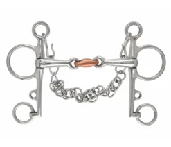 Shires Double Jointed Copper Lozenge Pelham Bit