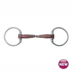 Metalab Leather Eggbutt Pinchless Snaffle Bit – 17mm