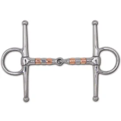 Copper And Stainless Steel Roller Snaffle Full Cheek
