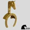 Brass Horsehead Bridle Bracket