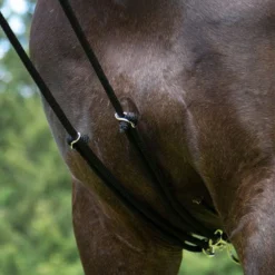 HKM Training System -Equestrian Supplies Store hkm training aid black chest attachment lifestyle 12406