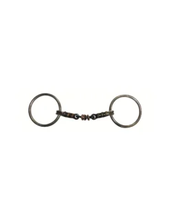 Jump'In Blue Steel With Copper Elements Loose Ring Snaffle