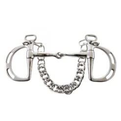 Korsteel Stainless Steel Jointed Slotted Kimblewick Bit