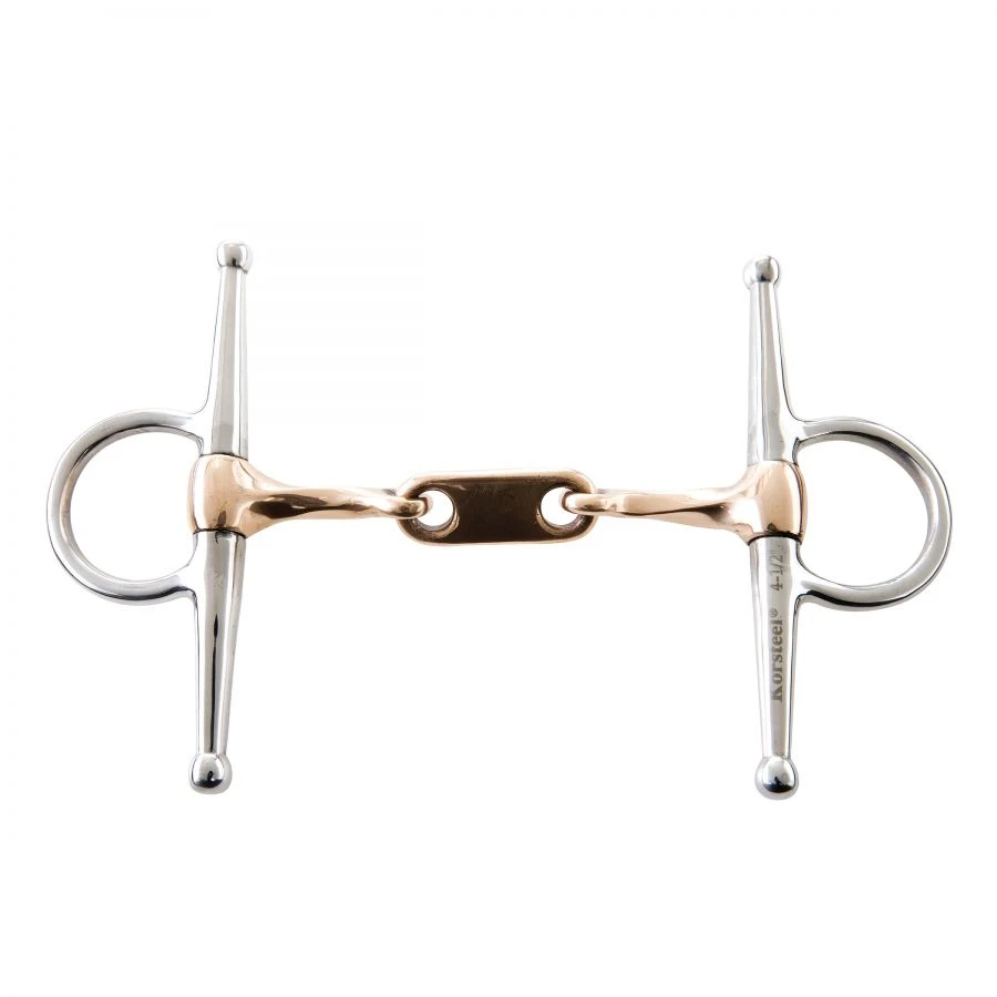 Korsteel Stainless Steel Twisted Copper Mouth Dr Bristol Full Cheek Bit 1 Korsteel Stainless Steel Twisted Copper Mouth Dr Bristol Full Cheek Bit