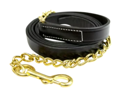 Walsh Leather Lead With Chain